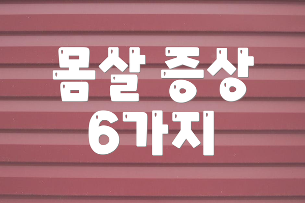 몸살 증상 6가지