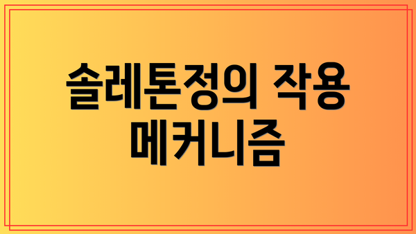 솔레톤정의 작용 메커니즘