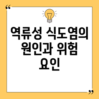 역류성 식도염의 원인과 위험 요인