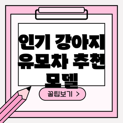 인기 강아지 유모차 추천 모델