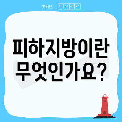피하지방이란 무엇인가요?