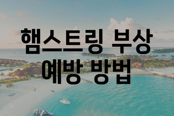 햄스트링 부상 예방 방법