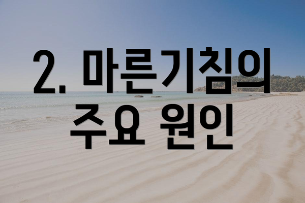 2. 마른기침의 주요 원인