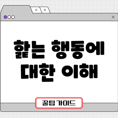 핥는 행동에 대한 이해