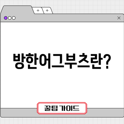 방한어그부츠란?