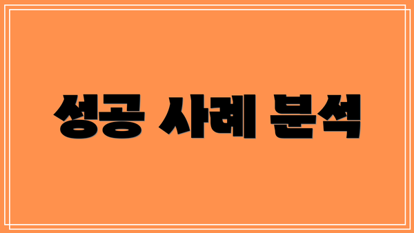 성공 사례 분석
