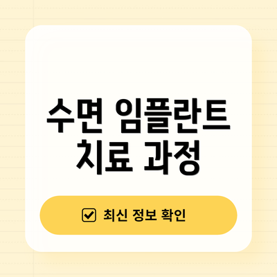 수면 임플란트 치료 과정
