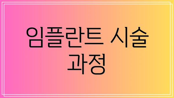 임플란트 시술 과정
