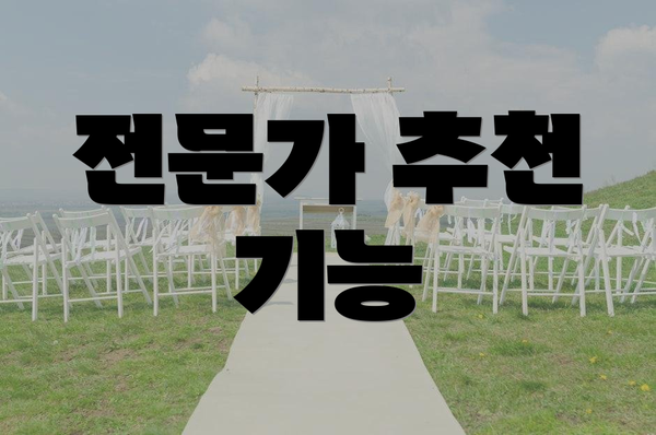 전문가 추천 기능