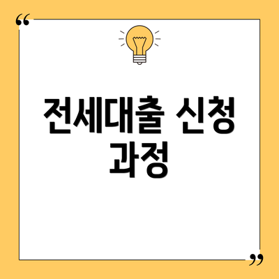 전세대출 신청 과정