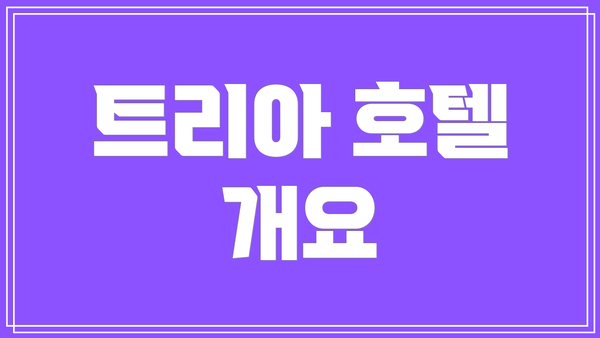 트리아 호텔 개요