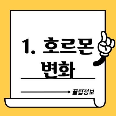 1. 호르몬 변화
