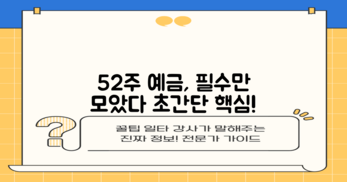 52주 예금, 이것만 알자