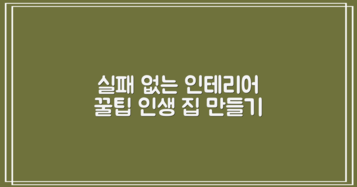 실패 없는 인테리어 팁