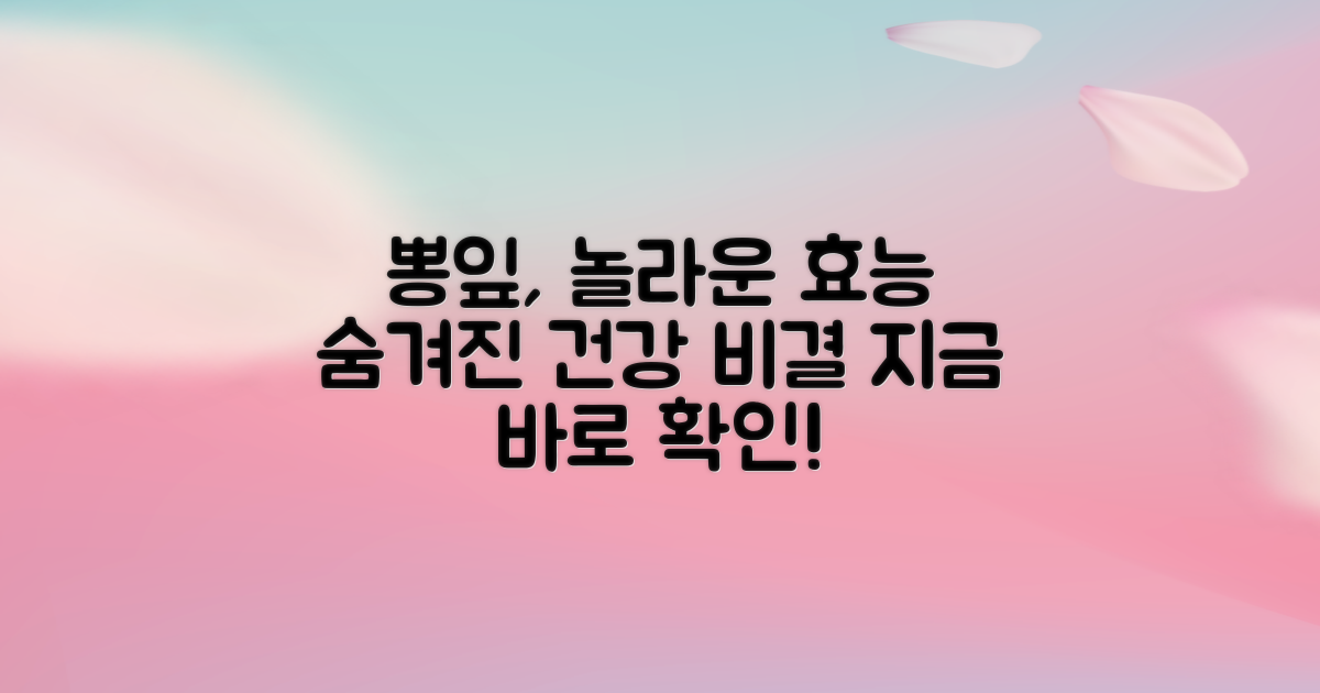 뽕잎, 숨겨진 효능의 비밀