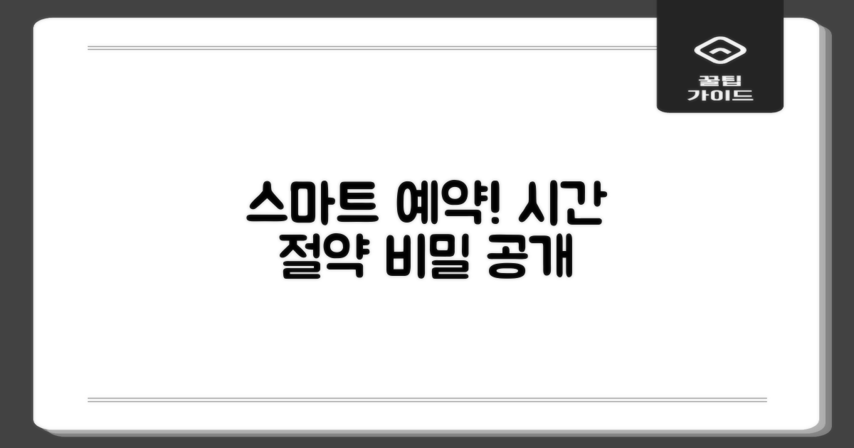 스마트 예약, 시간 절약의 비밀
