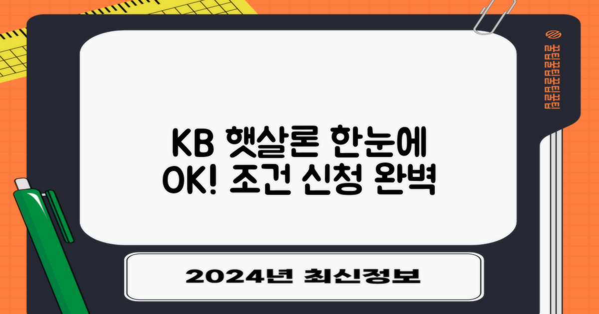 KB 햇살론 신청부터 조건, 모두 한눈에!
