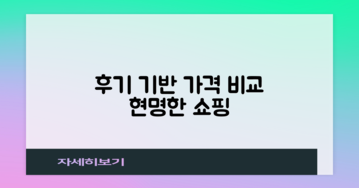 후기 기반 가격 비교