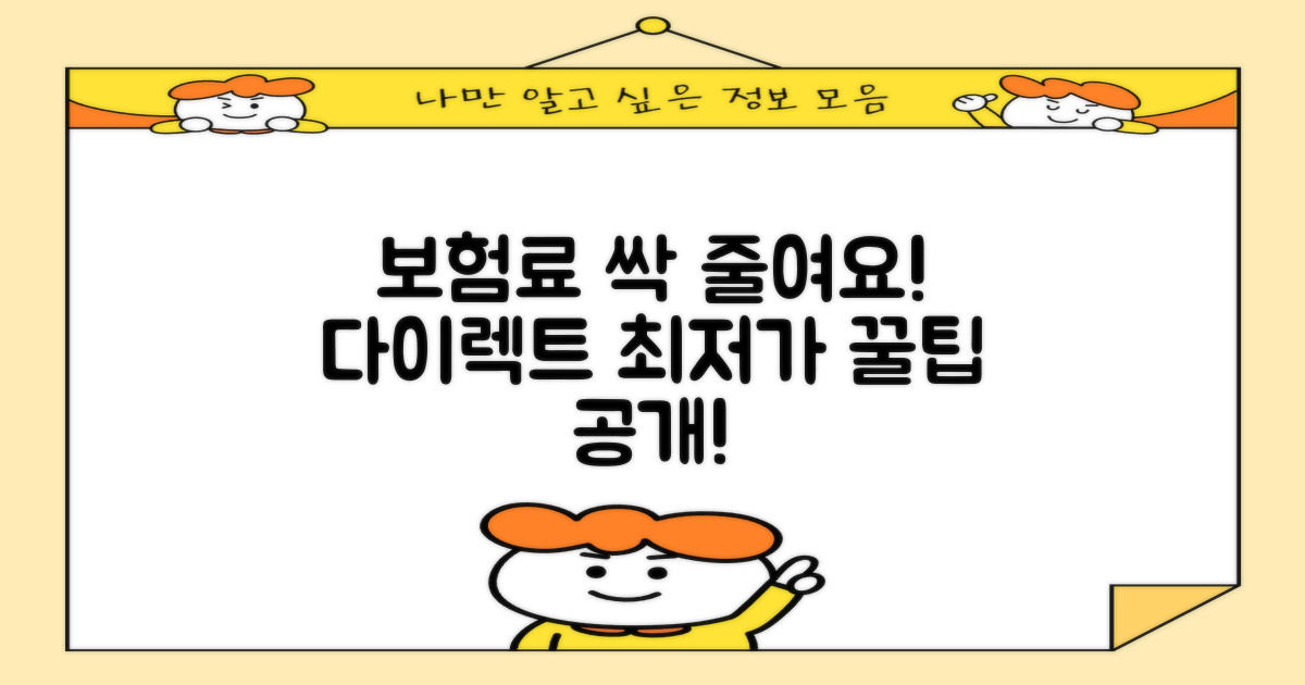 현명한 선택, 다이렉트 자동차보험 최저가 견적 꿀팁으로 보험료 절약 완성