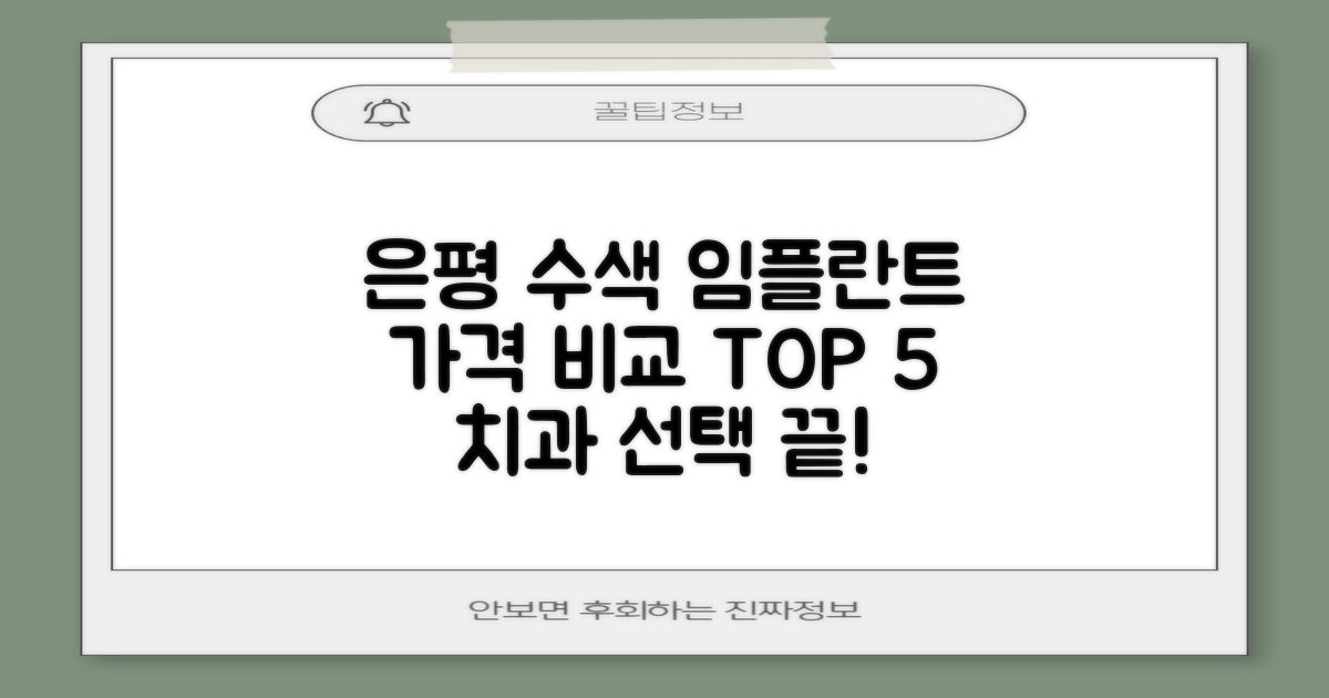 은평구 수색동 임플란트: 가격 비교 및 치과 선택 가이드 TOP 5