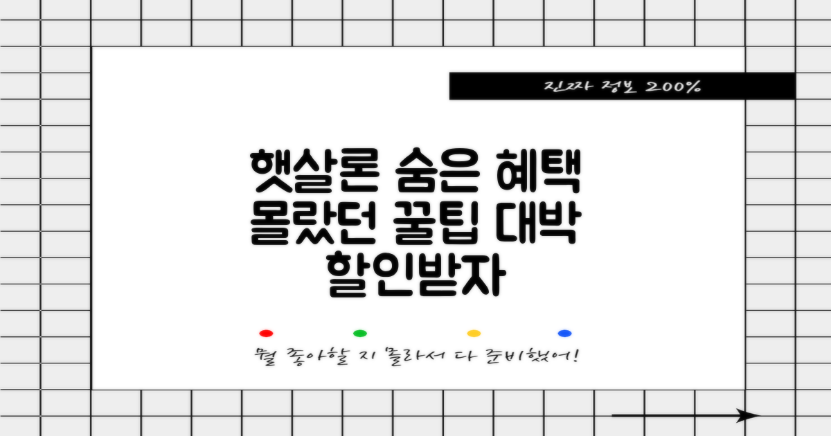 몰랐던 햇살론, 숨은 혜택 탐구