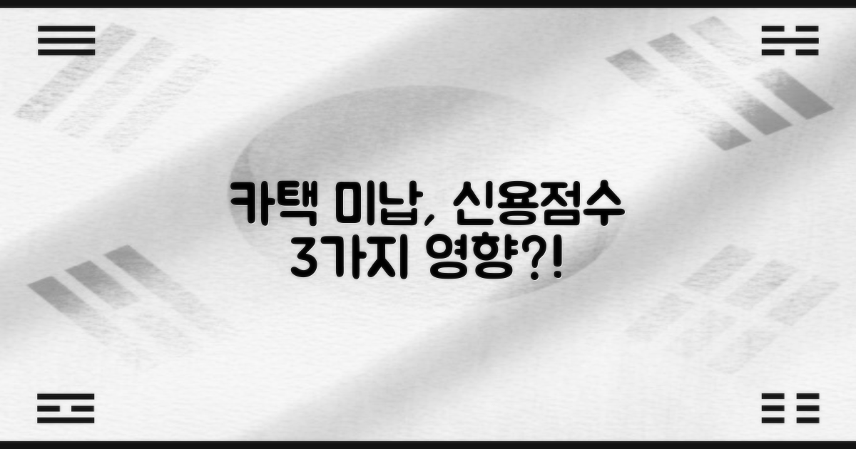 카카오택시 미납, 신용점수 3가지 영향? (2025년 기준)