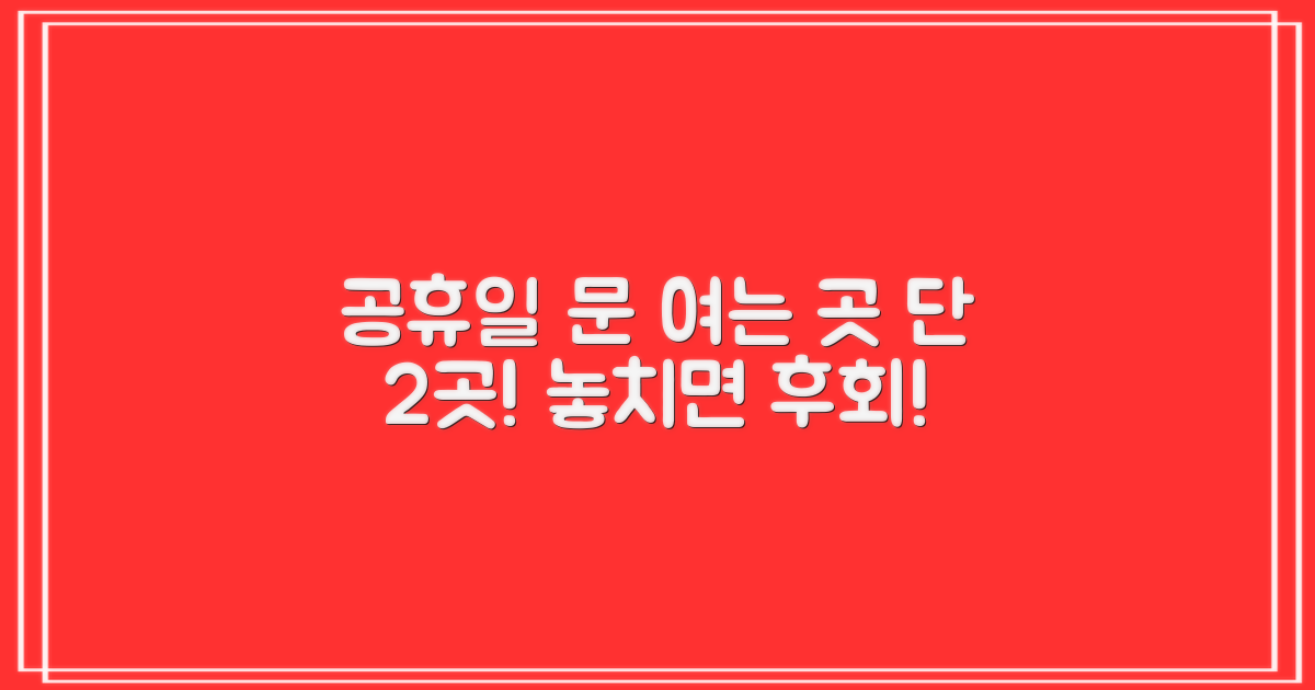2곳! 공휴일 문 여는 곳