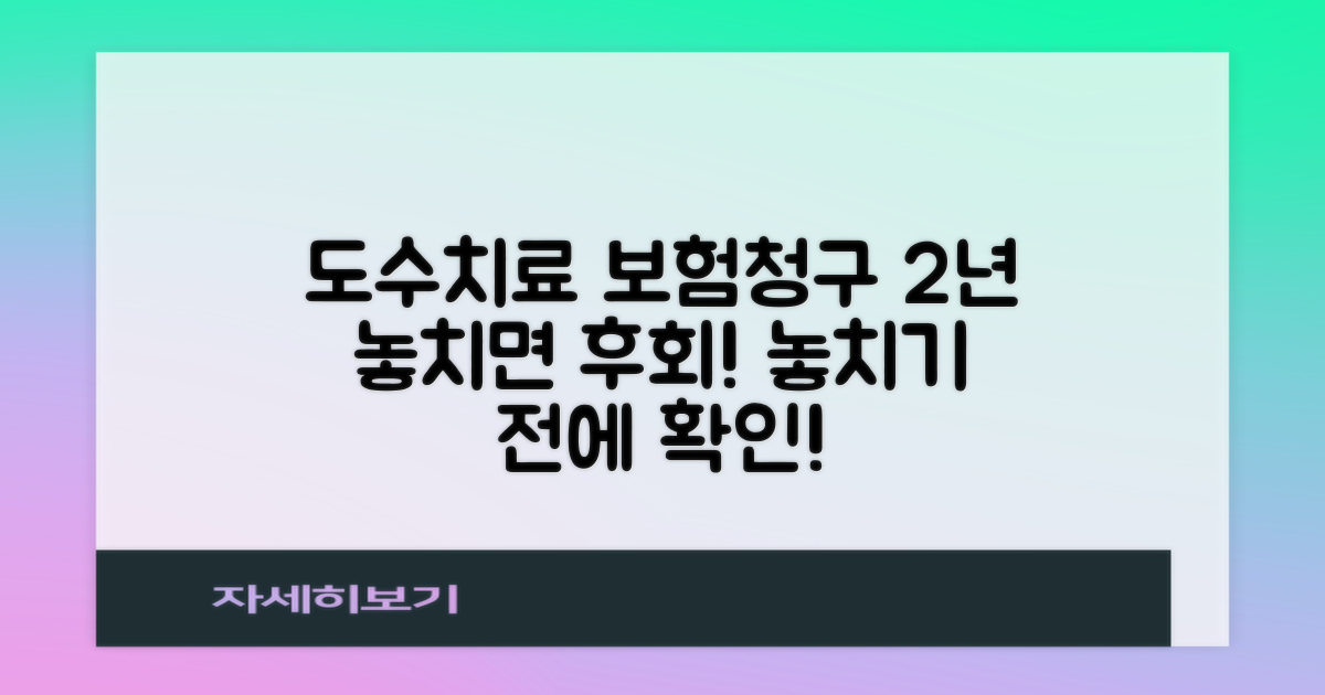 도수치료 실비보험 청구, 2년이라는 시간, 놓치면 후회할 수 있어요!