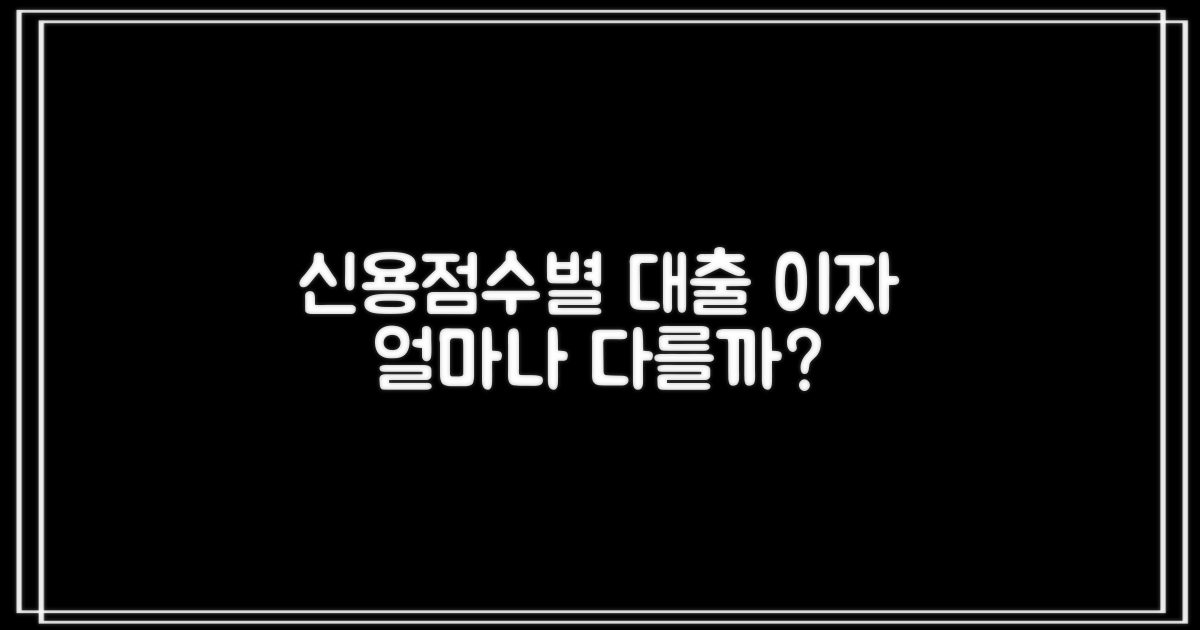 신용점수에 따른 은행 대출 이자율, 얼마나 차이날까?